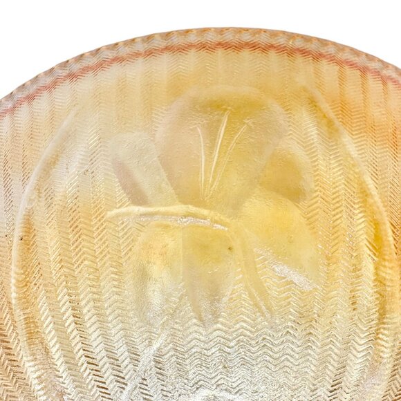 Jeannette Iris & Herringbone Marigold Bowl 8 inch Carnival Glass - Picture 5 of 6